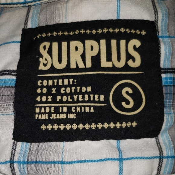 Surplus | White Plaid Button Down Shirt - Picture 5 of 5